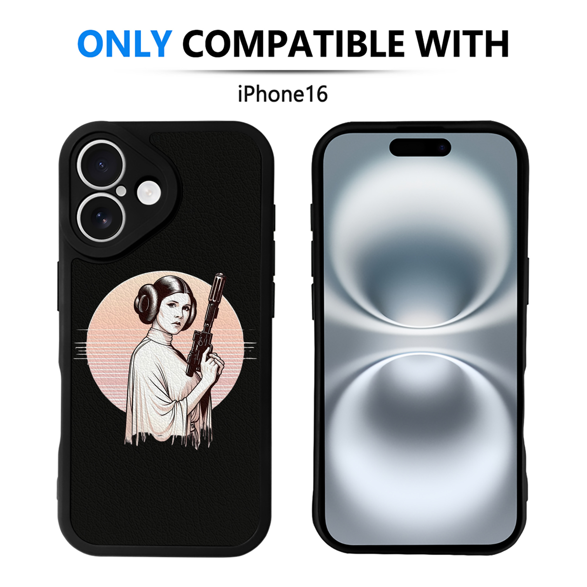 （画像用） スター・ウォーズ Star Wars 【iPhone 16シリーズ対応】シリコンスマホケース（レザー調） 材質：シリコン